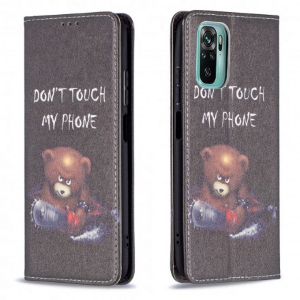 Schutzhülle Für Xiaomi Redmi Note 10 / 10S Flip Case Gefährlicher Bär