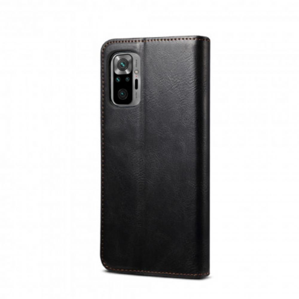 Schutzhülle Für Xiaomi Redmi Note 10 / 10S Flip Case Gewachstes Kunstleder