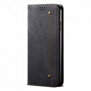 Schutzhülle Für Xiaomi Redmi Note 10 / 10S Flip Case Jeansstoff