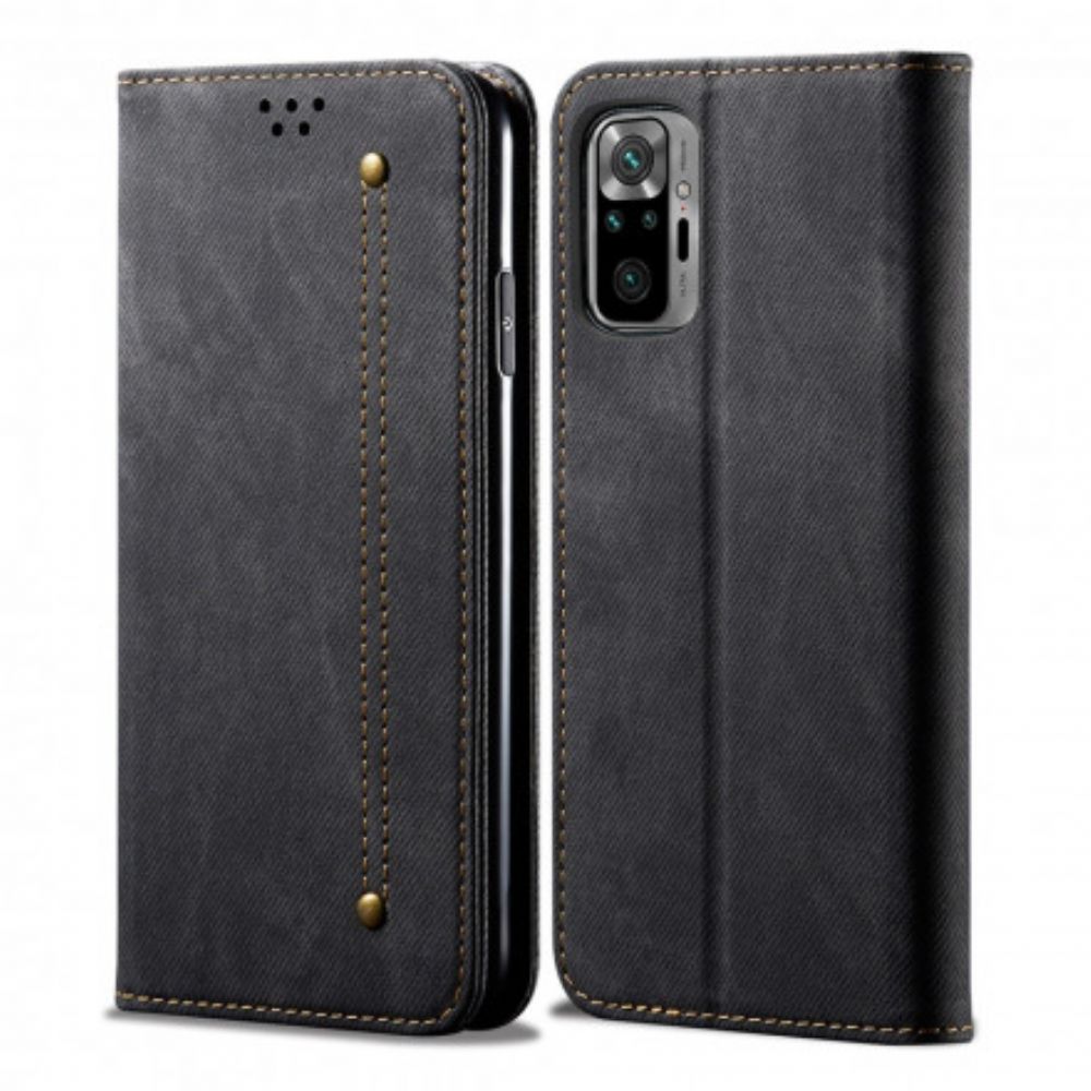 Schutzhülle Für Xiaomi Redmi Note 10 / 10S Flip Case Jeansstoff