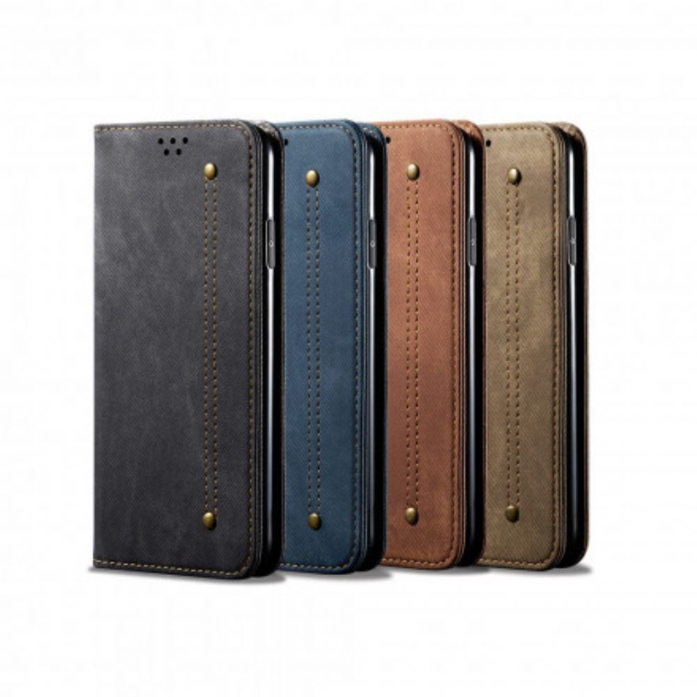 Schutzhülle Für Xiaomi Redmi Note 10 / 10S Flip Case Jeansstoff