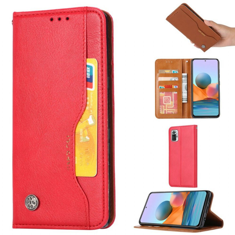 Schutzhülle Für Xiaomi Redmi Note 10 / 10S Flip Case Kartenetui Aus Kunstleder