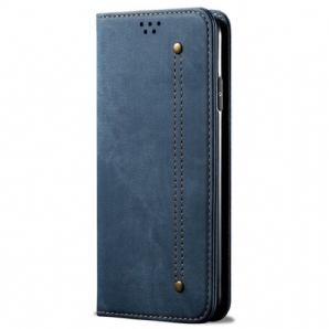 Flip Case Motorola Edge 50 Ultra Jeansstoff