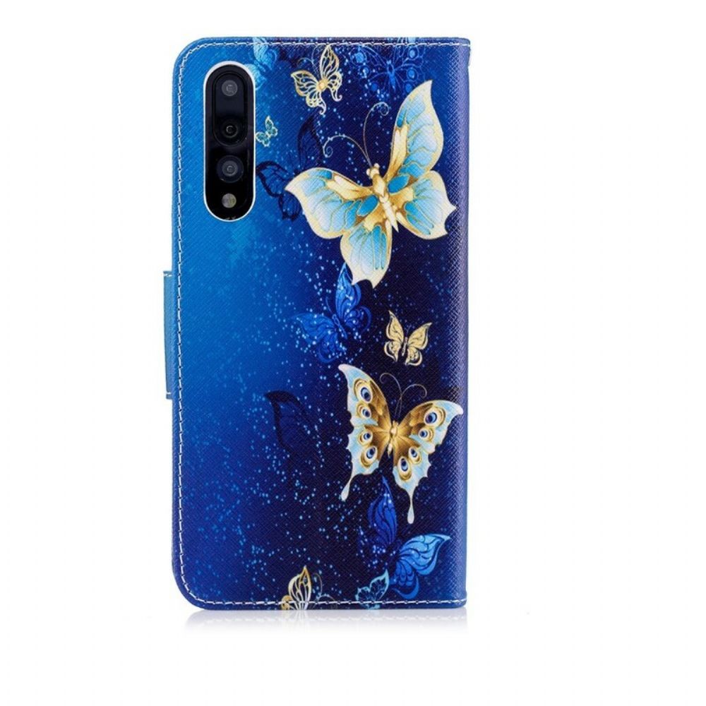 Flip Case Für Huawei P20 Pro Schmetterlinge In Der Nacht