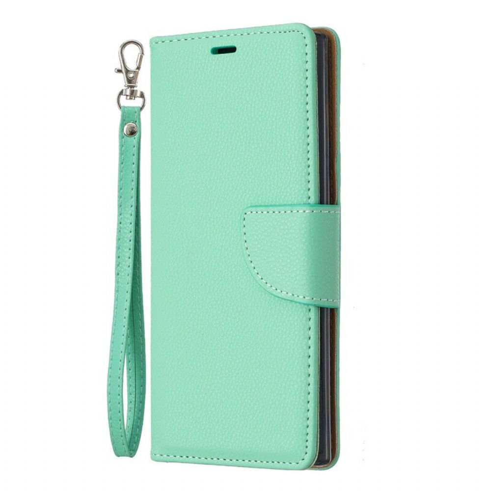 Flip Case Für Samsung Galaxy Note 10 Flip Case Litschi-klappe Schräg