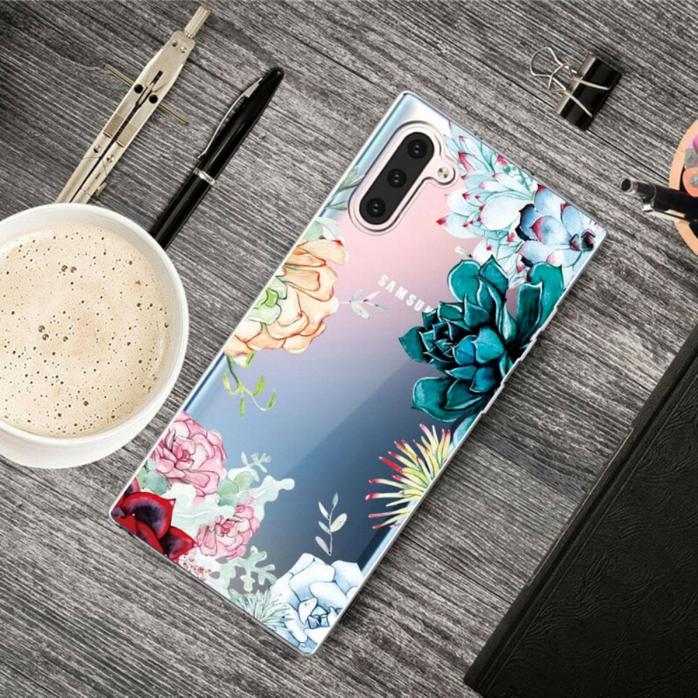 Handyhülle Für Samsung Galaxy Note 10 Nahtlose Aquarellblumen