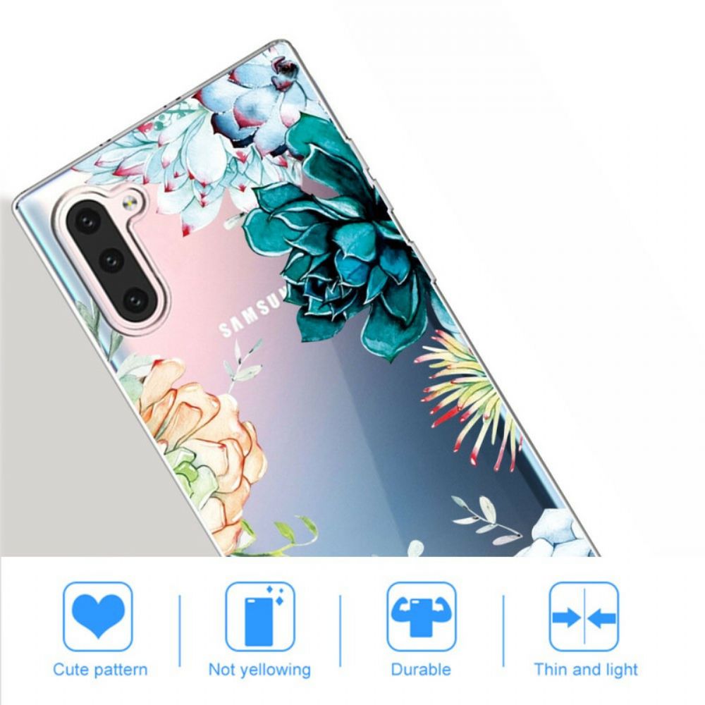 Handyhülle Für Samsung Galaxy Note 10 Nahtlose Aquarellblumen