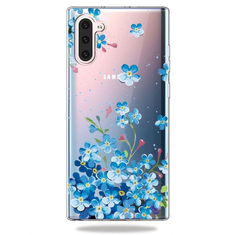 Hülle Für Samsung Galaxy Note 10 Blaue Blumen