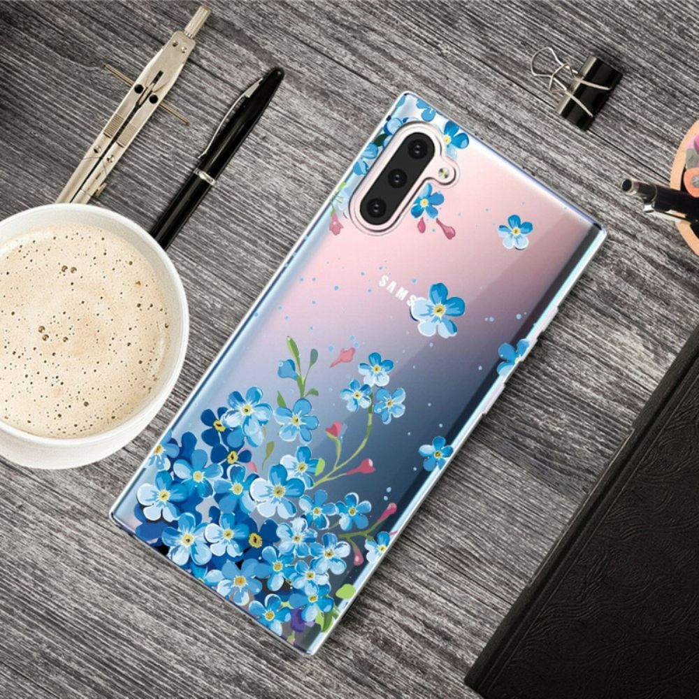 Hülle Für Samsung Galaxy Note 10 Blaue Blumen