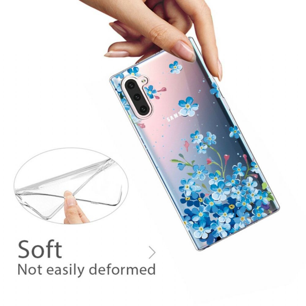 Hülle Für Samsung Galaxy Note 10 Blaue Blumen