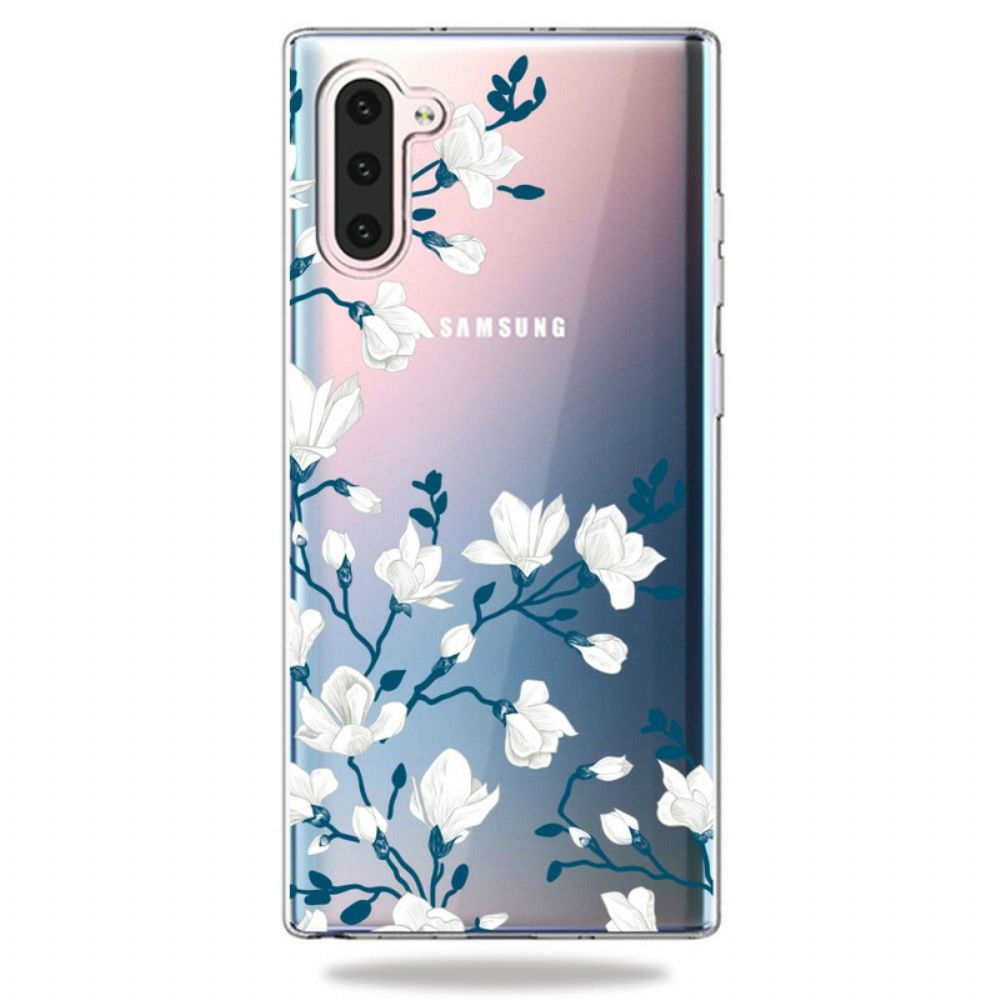 Hülle Für Samsung Galaxy Note 10 Weiße Blumen