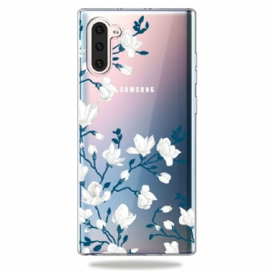 Hülle Für Samsung Galaxy Note 10 Weiße Blumen