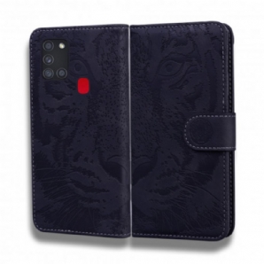 Flip Case Für Samsung Galaxy M31 Tigergesichtsdruck