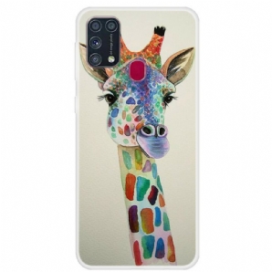 Handyhülle Für Samsung Galaxy M31 Bunte Giraffe