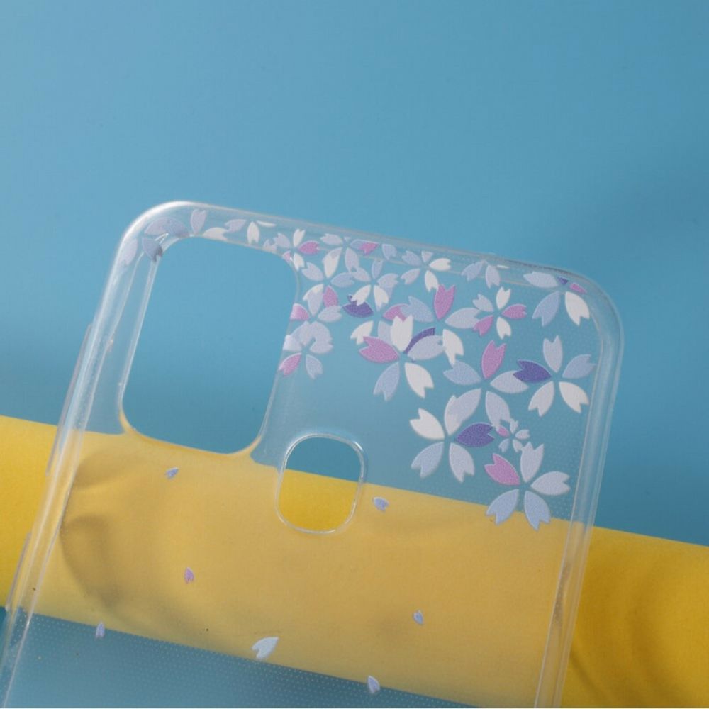 Hülle Für Samsung Galaxy M31 Transparente Schmetterlinge Und Blumen