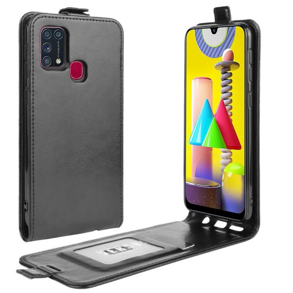 Lederhüllen Für Samsung Galaxy M31 Flip Case Faltbarer Ledereffekt