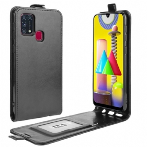 Lederhüllen Für Samsung Galaxy M31 Flip Case Faltbarer Ledereffekt