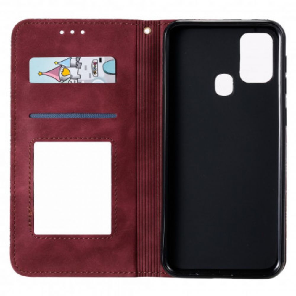 Schutzhülle Für Samsung Galaxy M31 Flip Case Barockblumen