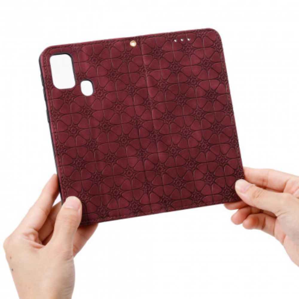 Schutzhülle Für Samsung Galaxy M31 Flip Case Barockblumen