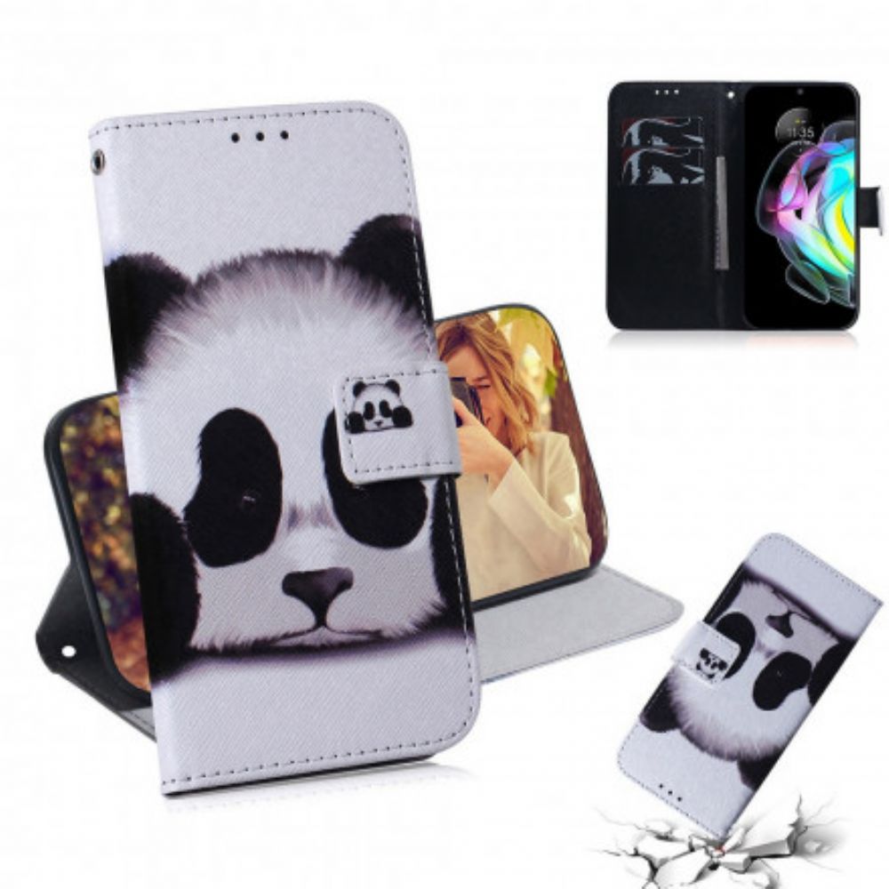 Lederhüllen Für Motorola Edge 20 Panda-gesicht