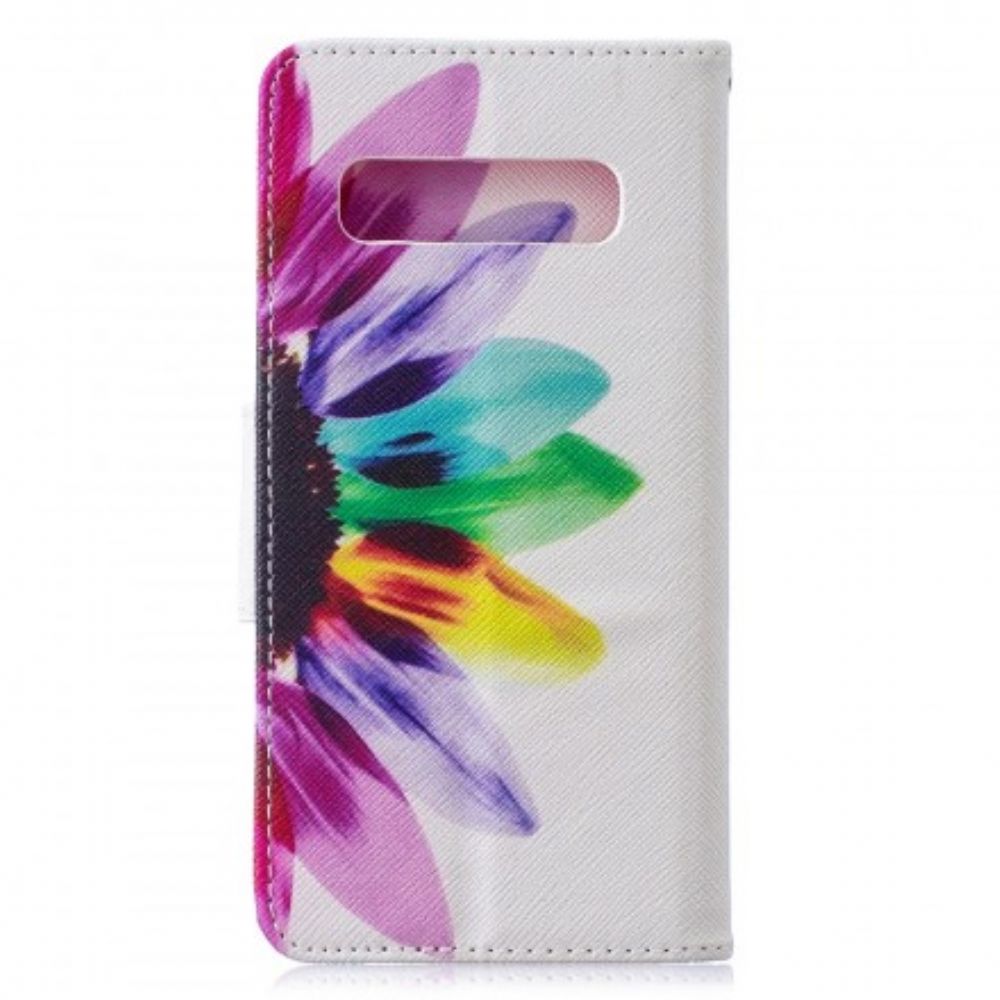 Flip Case Für Samsung Galaxy S10 Aquarell Blume