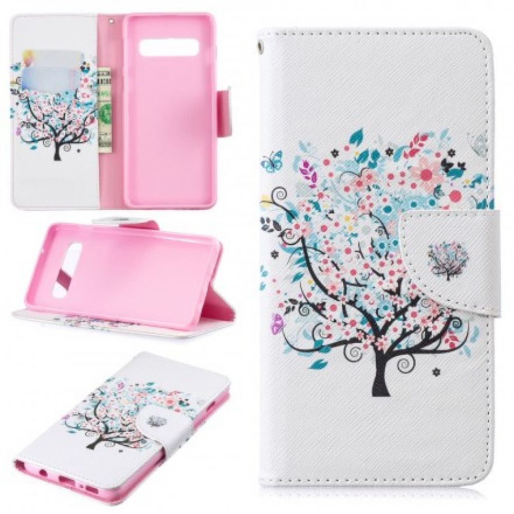 Flip Case Für Samsung Galaxy S10 Blumiger Baum