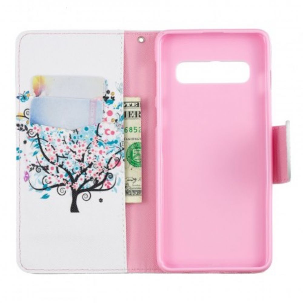 Flip Case Für Samsung Galaxy S10 Blumiger Baum