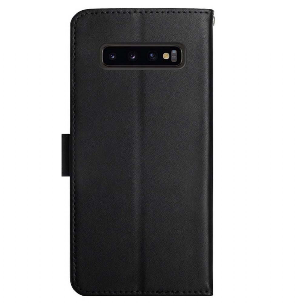 Flip Case Für Samsung Galaxy S10 Echtes Nappaleder