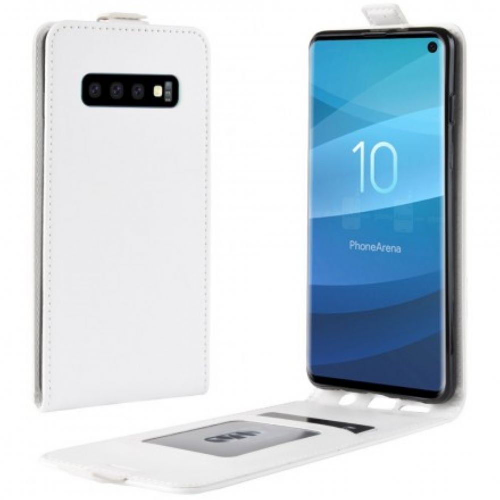 Flip Case Für Samsung Galaxy S10 Flip Case Faltbarer Ledereffekt