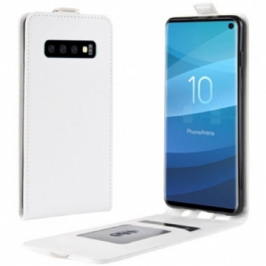 Flip Case Für Samsung Galaxy S10 Flip Case Faltbarer Ledereffekt