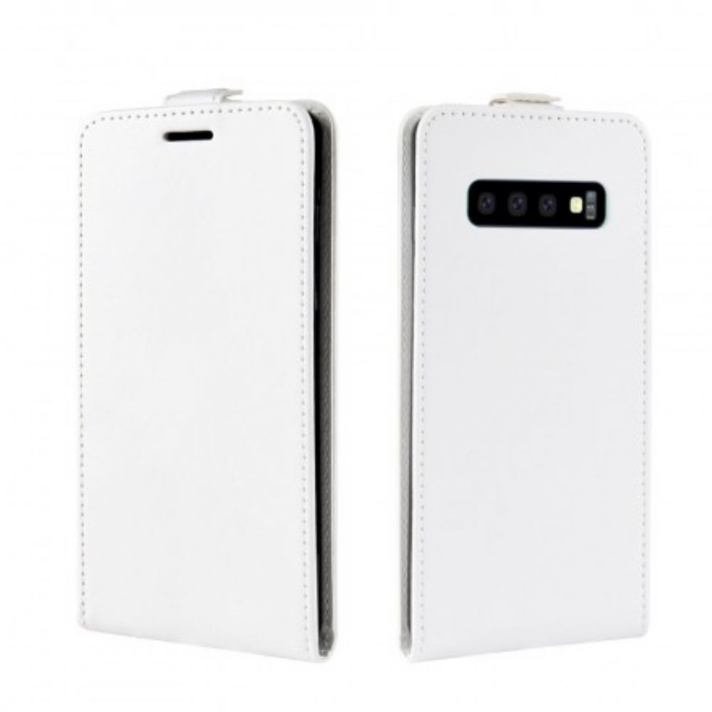 Flip Case Für Samsung Galaxy S10 Flip Case Faltbarer Ledereffekt