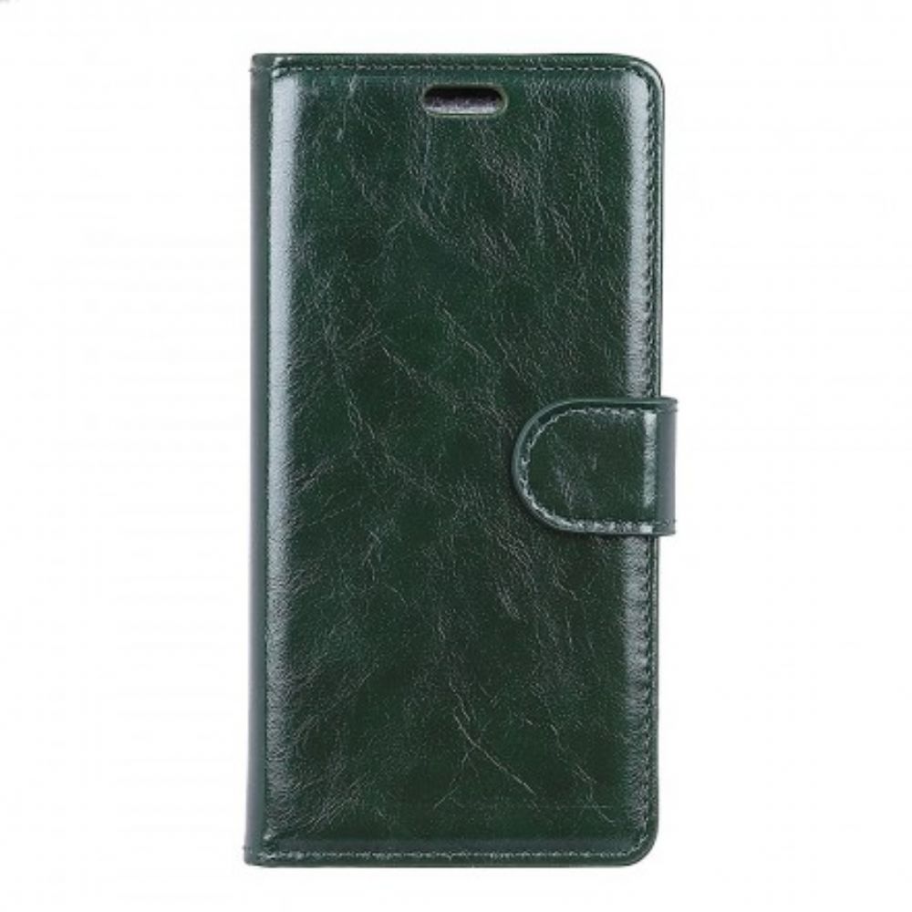 Flip Case Für Samsung Galaxy S10 Glänzender Ledereffekt