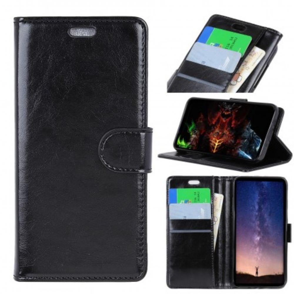 Flip Case Für Samsung Galaxy S10 Glänzender Ledereffekt