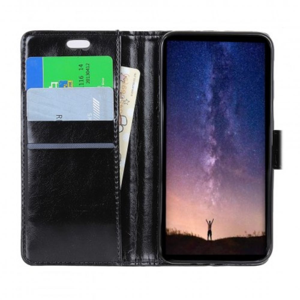 Flip Case Für Samsung Galaxy S10 Glänzender Ledereffekt