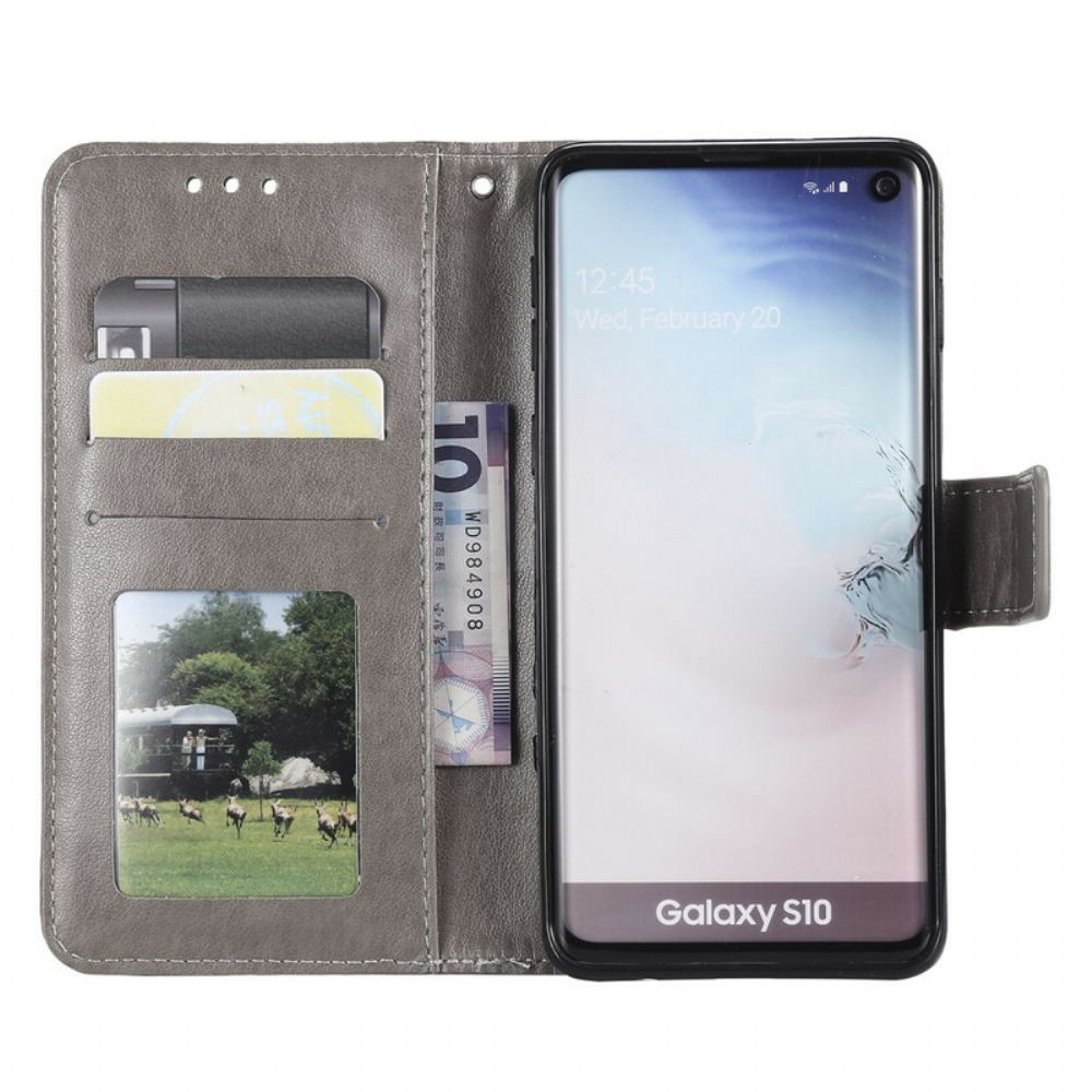 Flip Case Für Samsung Galaxy S10 Mit Kordel Strap Reverie