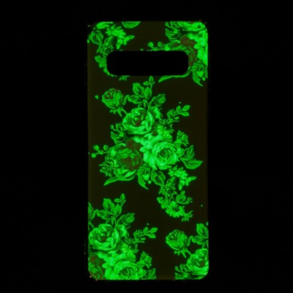 Handyhülle Für Samsung Galaxy S10 Fluoreszierende Freiheitsblumen