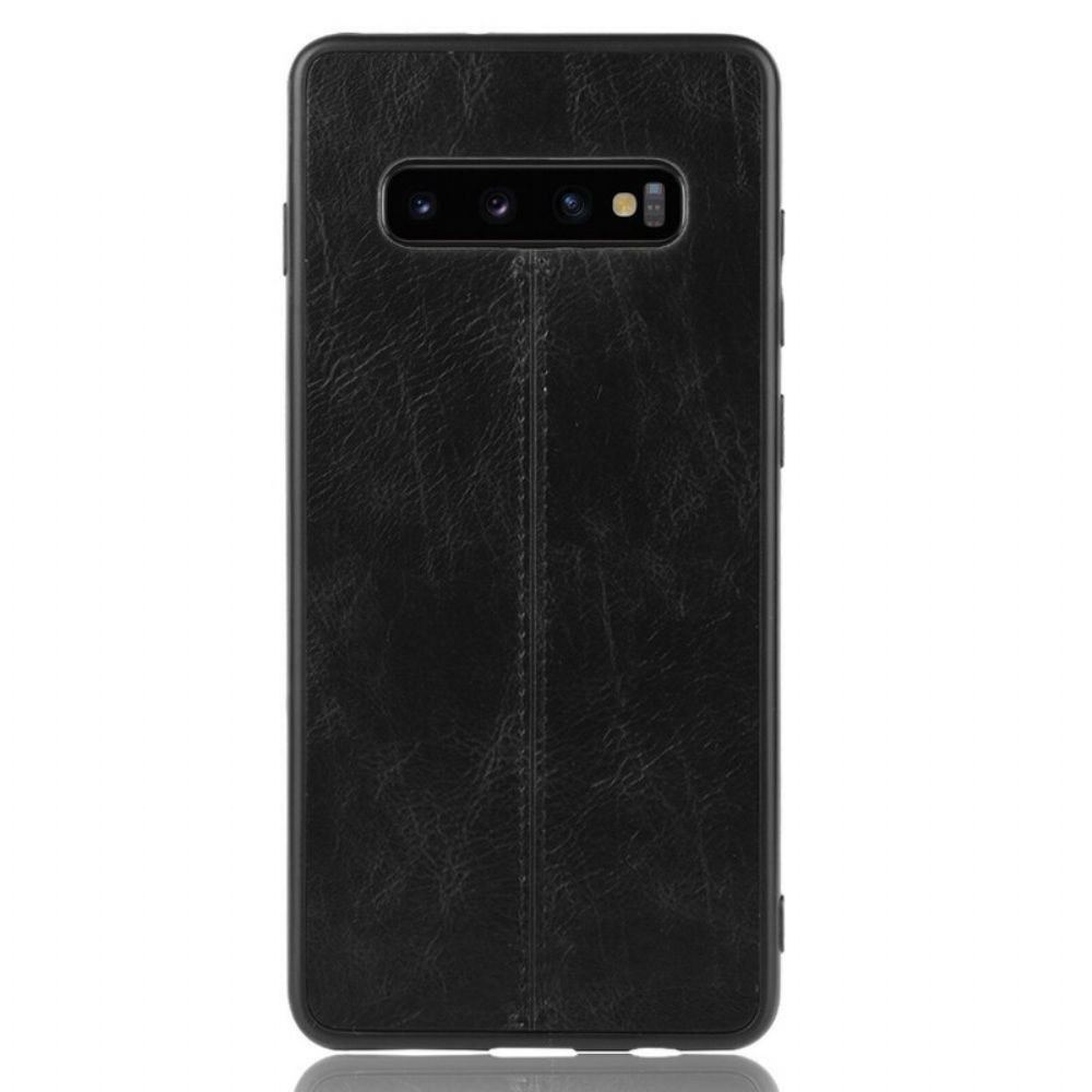 Handyhülle Für Samsung Galaxy S10 Nähte Lederoptik