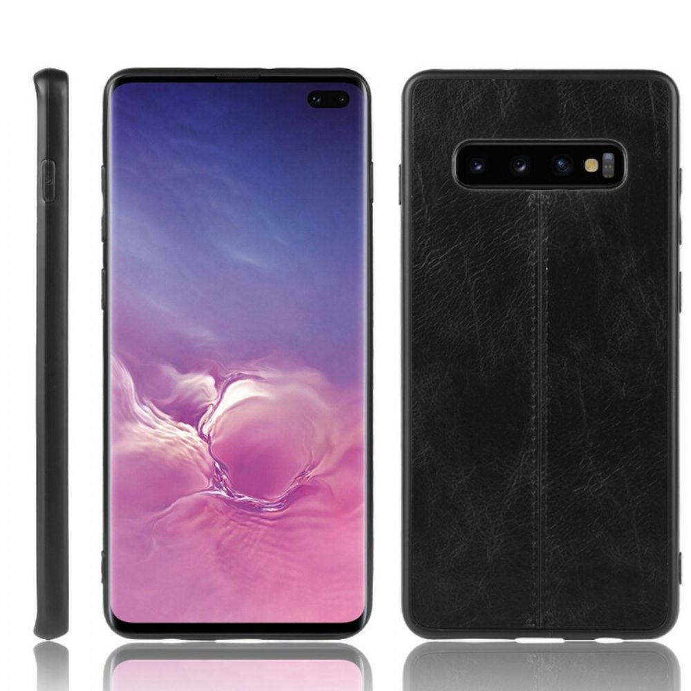 Handyhülle Für Samsung Galaxy S10 Nähte Lederoptik