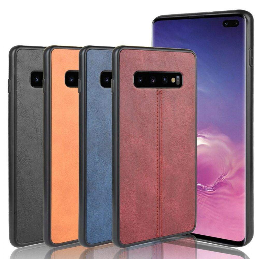 Handyhülle Für Samsung Galaxy S10 Nähte Lederoptik