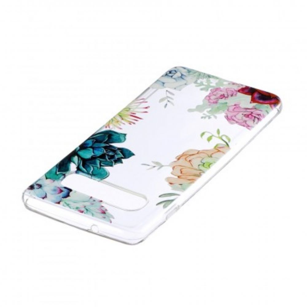 Handyhülle Für Samsung Galaxy S10 Nahtlose Aquarellblumen