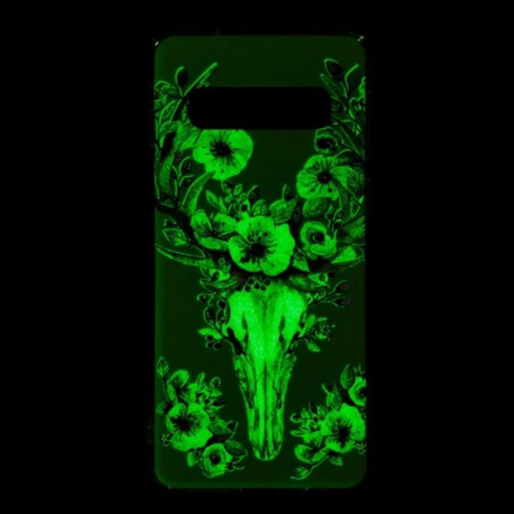 Hülle Für Samsung Galaxy S10 Fluoreszierender Blütenelch