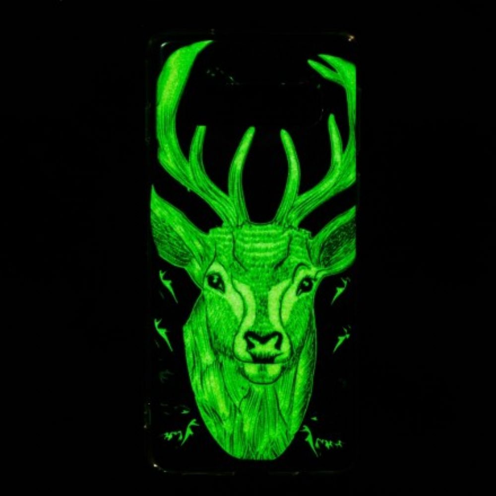 Hülle Für Samsung Galaxy S10 Fluoreszierender Majestätischer Hirsch