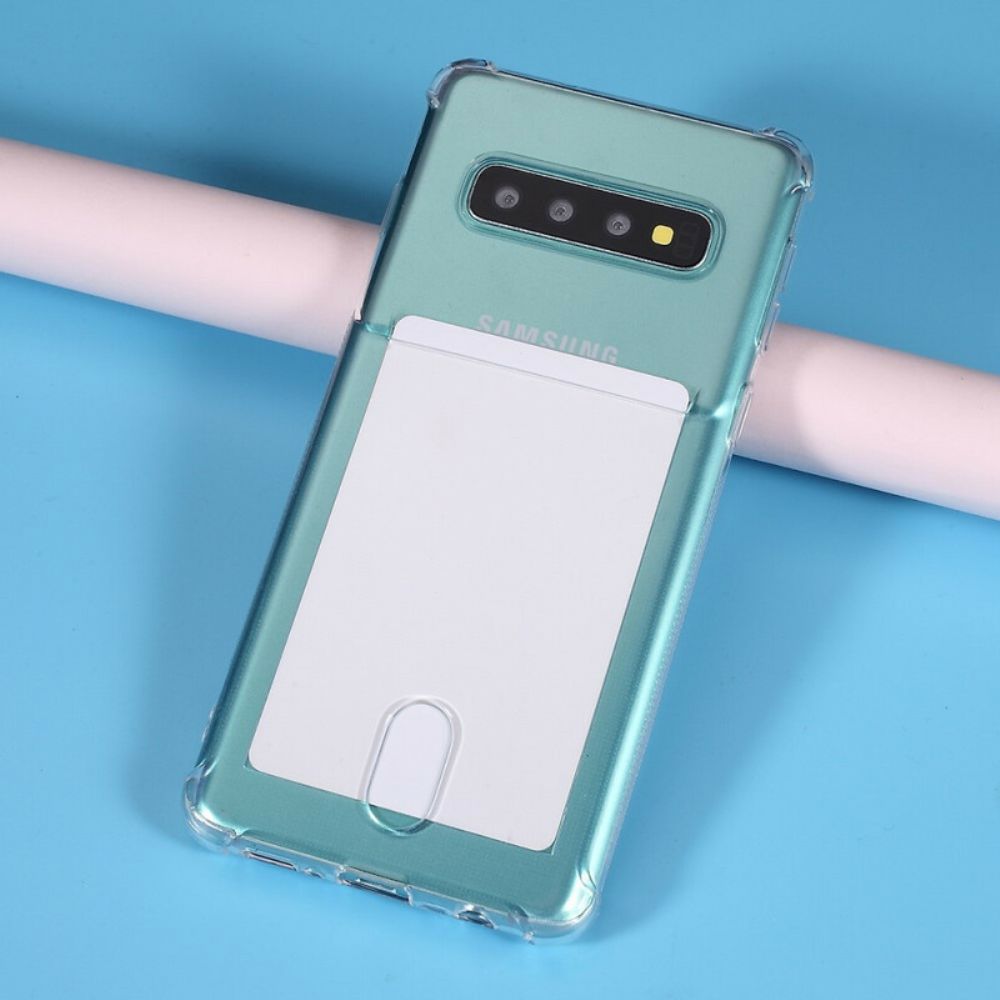 Hülle Für Samsung Galaxy S10 Transparenter Kartenhalter