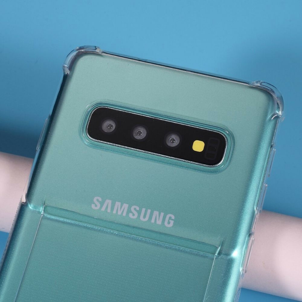 Hülle Für Samsung Galaxy S10 Transparenter Kartenhalter