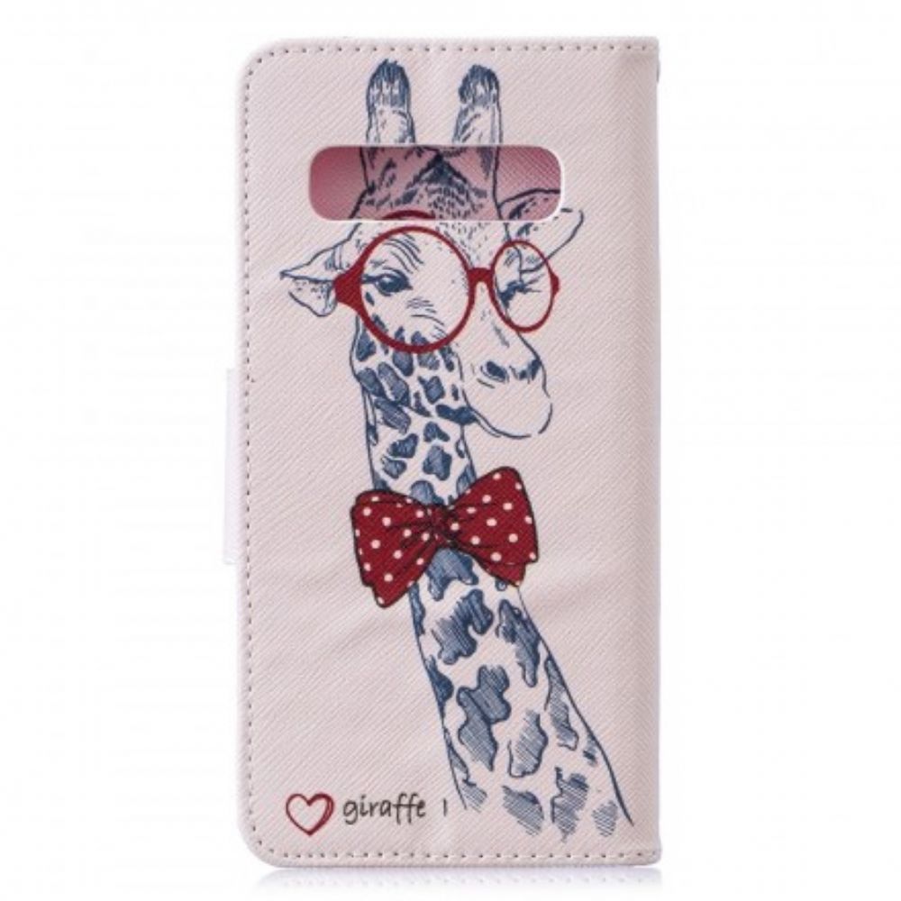 Lederhüllen Für Samsung Galaxy S10 Nerdige Giraffe