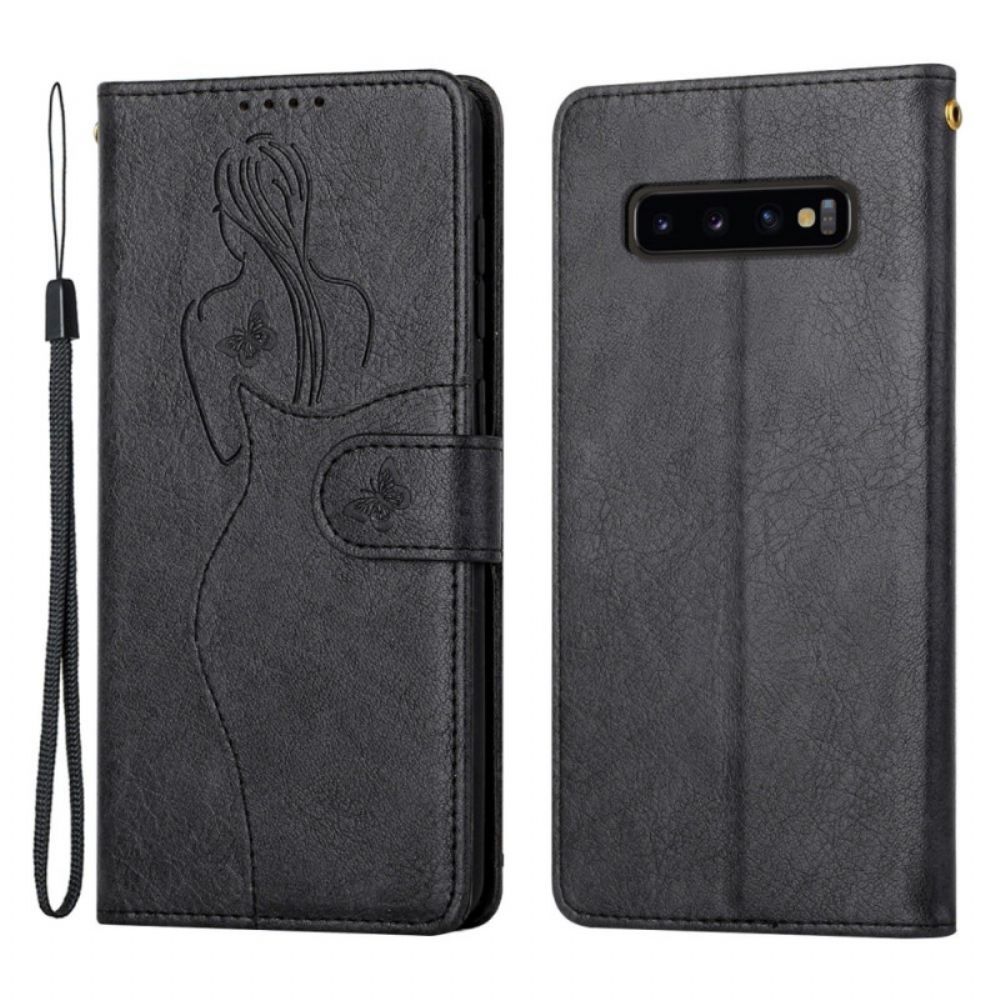 Lederhüllen Für Samsung Galaxy S10 Silhouette Aus Kunstleder