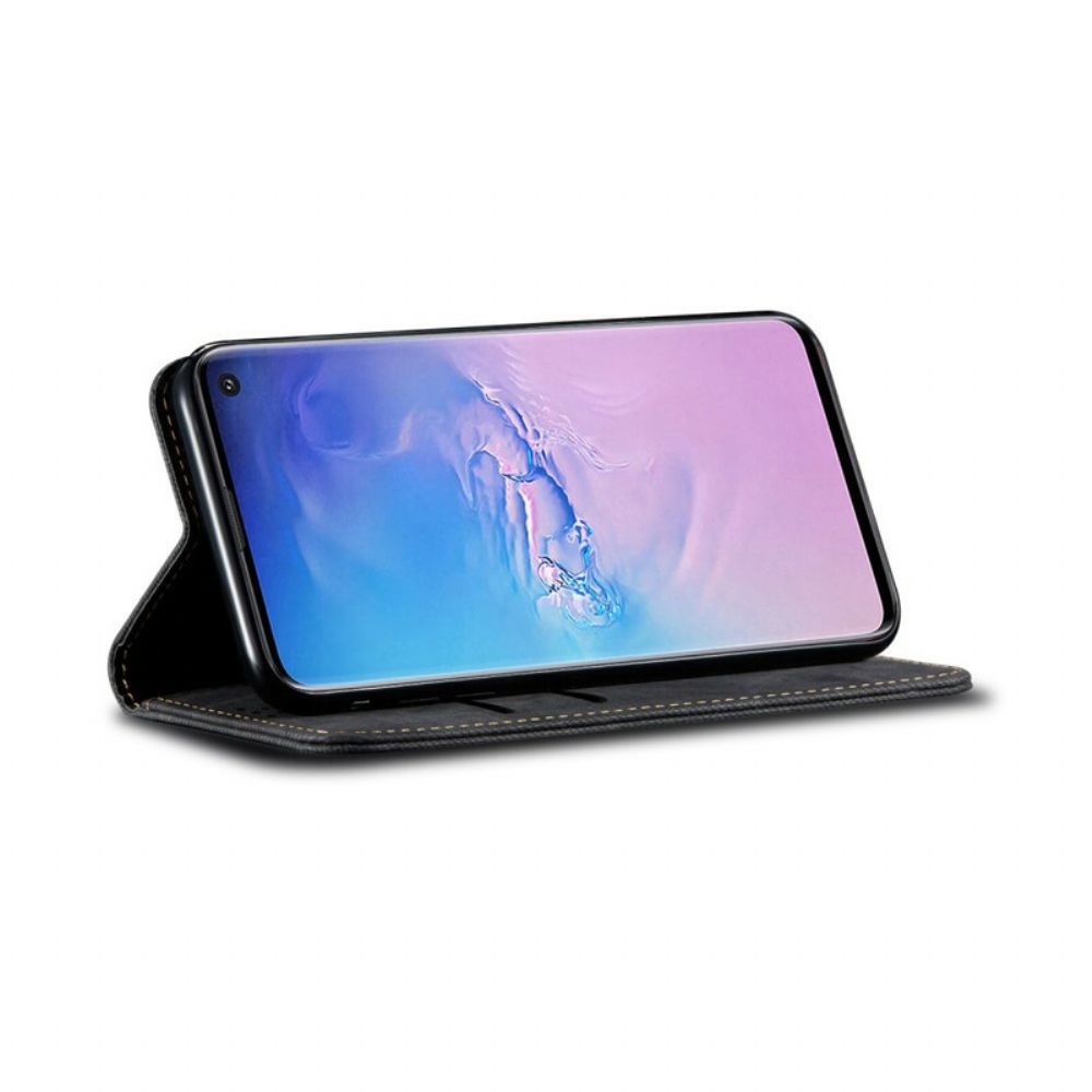 Schutzhülle Für Samsung Galaxy S10 Flip Case Jeansstoff