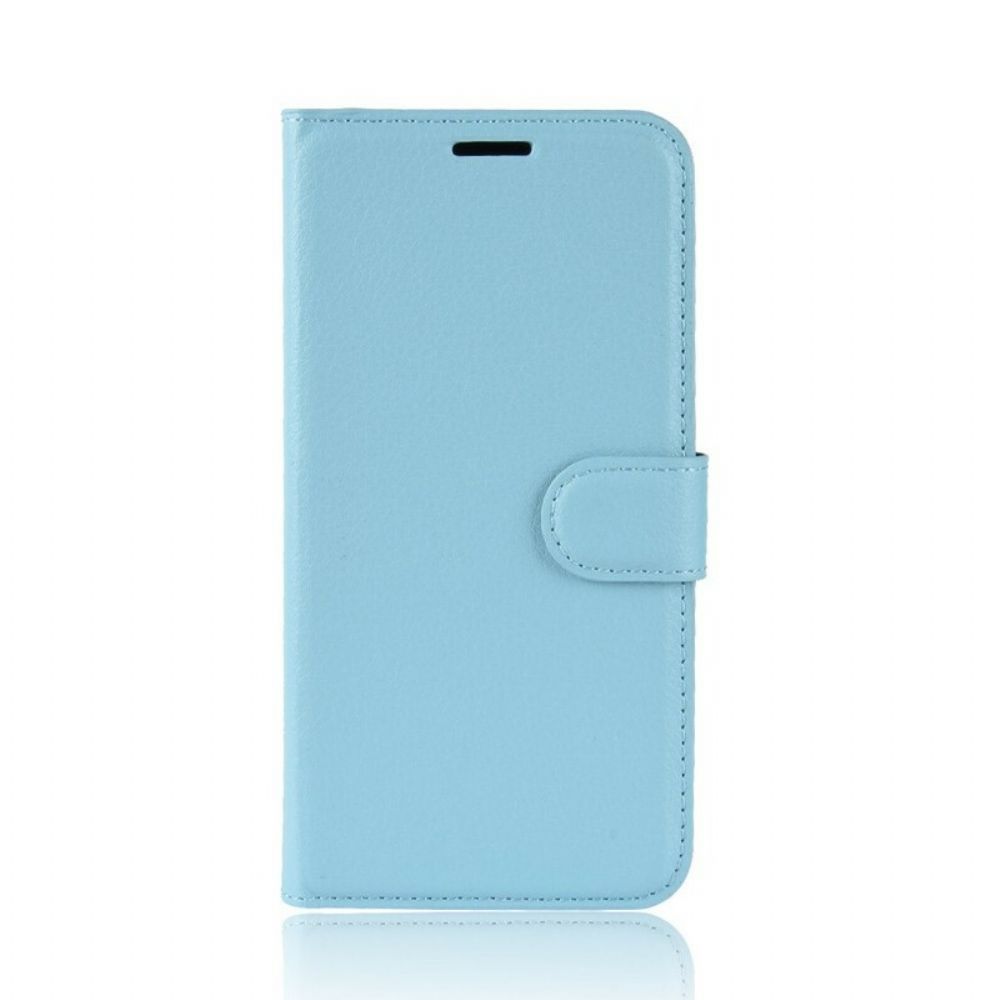 Flip Case Für Honor 20 Pro Premium Litschi-leder-effekt