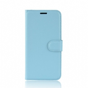 Flip Case Für Honor 20 Pro Premium Litschi-leder-effekt