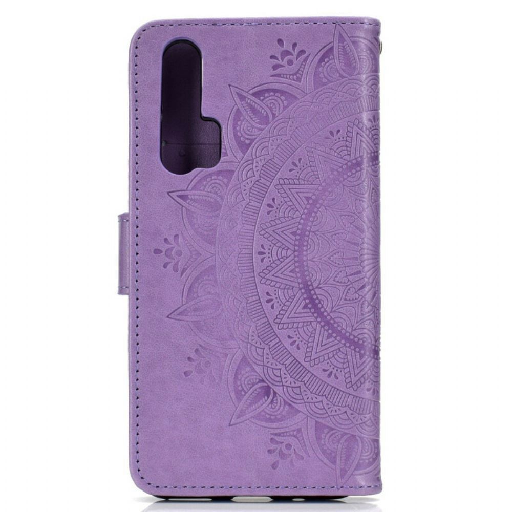 Flip Case Für Honor 20 Pro Sonnen-mandala